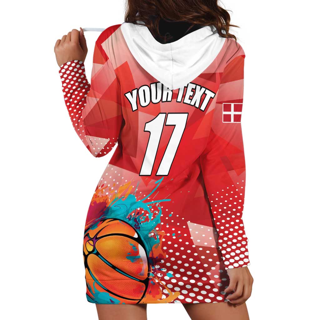 Custom Danmark Basketball Go Champions Hoodie Dress Sporty Style