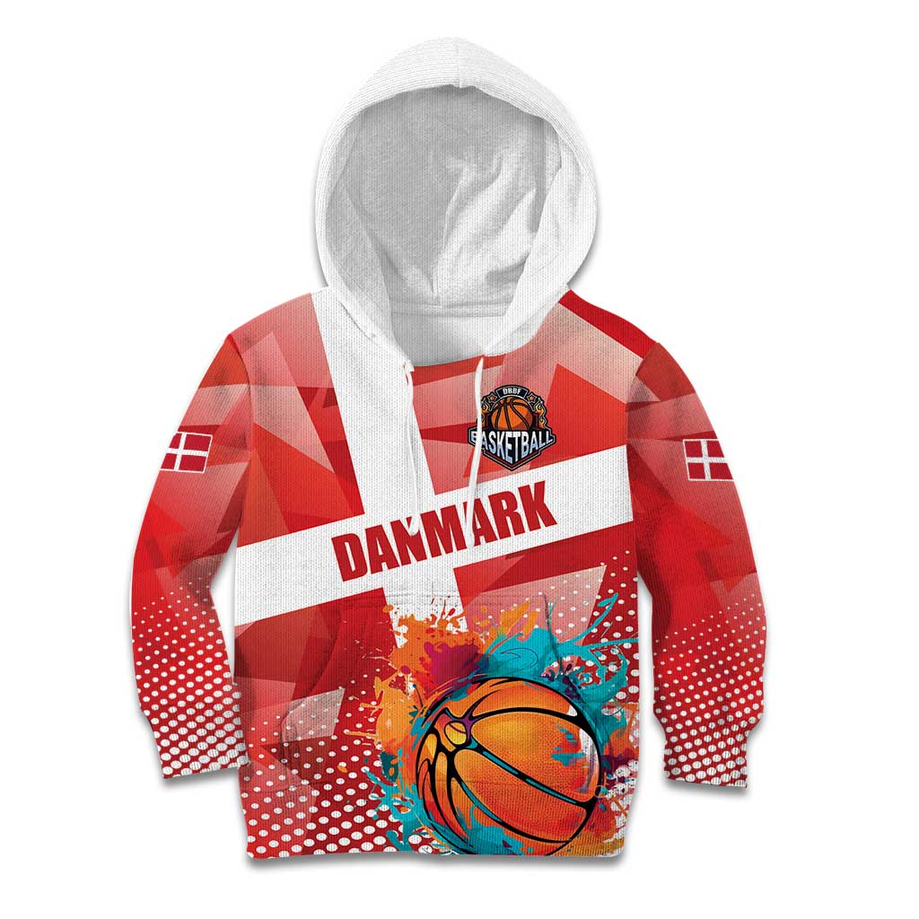 Custom Danmark Basketball Go Champions Kid Hoodie Sporty Style