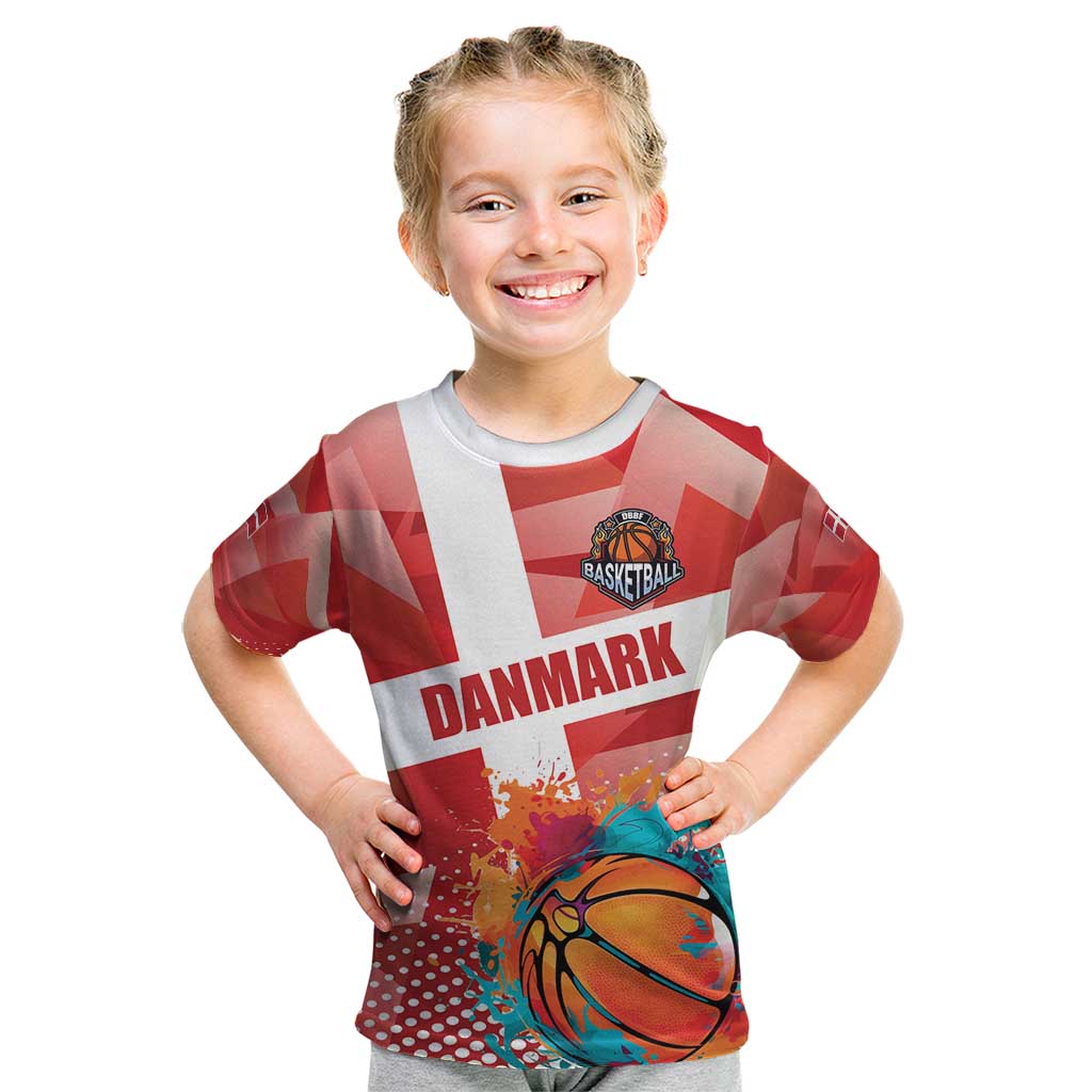 Custom Danmark Basketball Go Champions Kid T Shirt Sporty Style