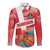 Custom Danmark Basketball Go Champions Long Sleeve Button Shirt Sporty Style