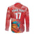 Custom Danmark Basketball Go Champions Long Sleeve Button Shirt Sporty Style