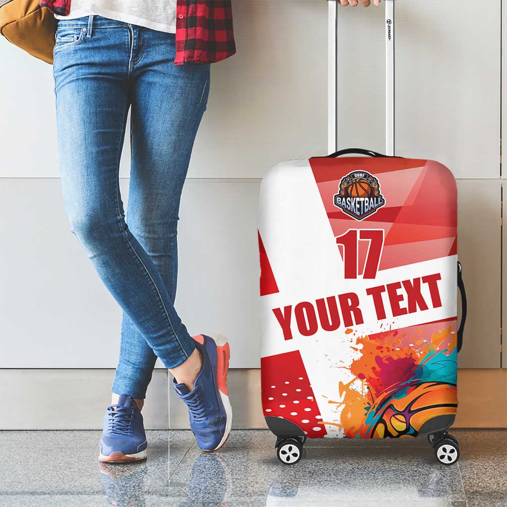 Custom Danmark Basketball Go Champions Luggage Cover Sporty Style