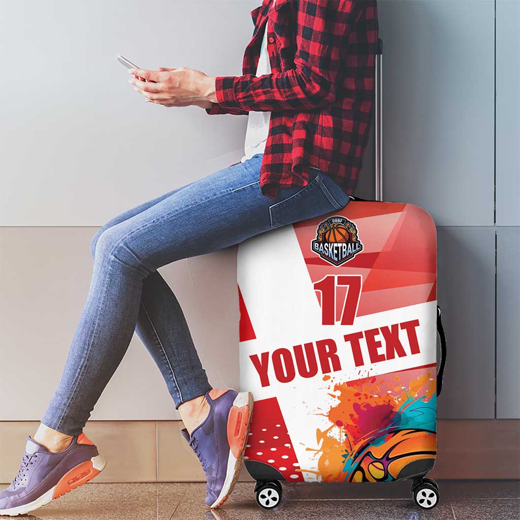 Custom Danmark Basketball Go Champions Luggage Cover Sporty Style