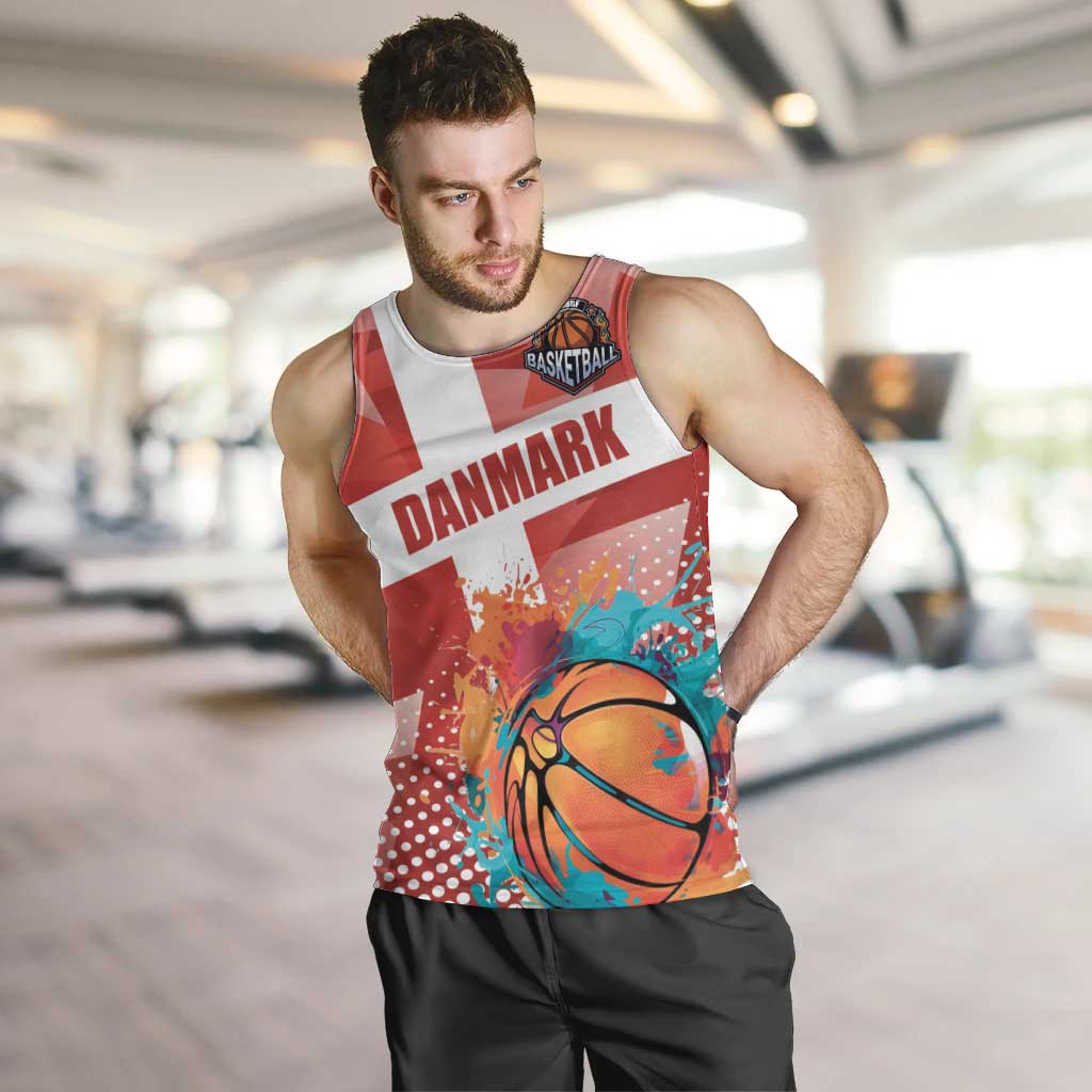 Custom Danmark Basketball Go Champions Men Tank Top Sporty Style