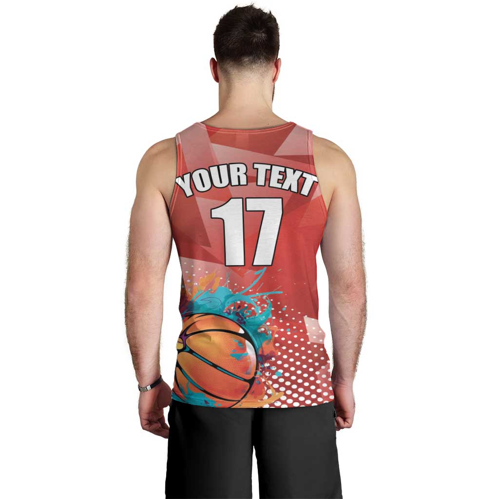 Custom Danmark Basketball Go Champions Men Tank Top Sporty Style