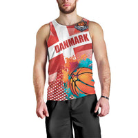 Custom Danmark Basketball Go Champions Men Tank Top Sporty Style