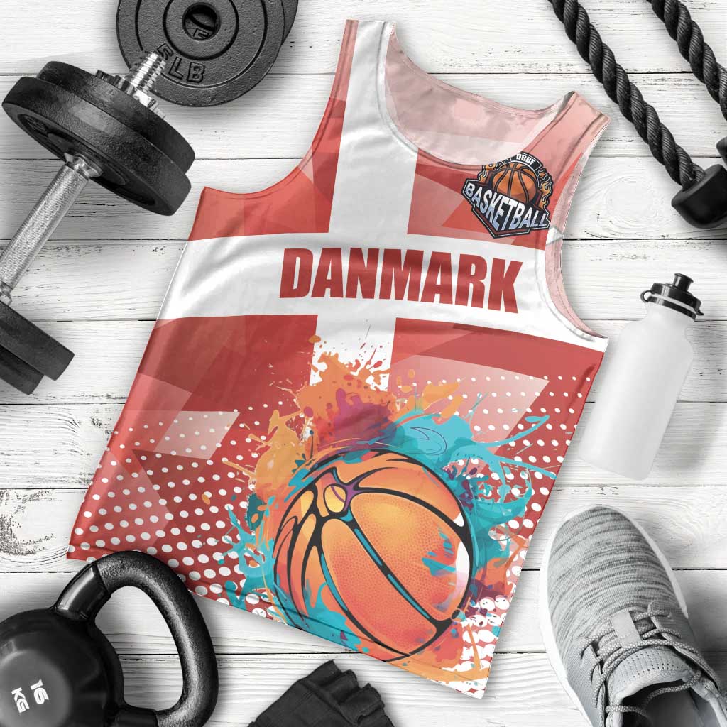 Custom Danmark Basketball Go Champions Men Tank Top Sporty Style