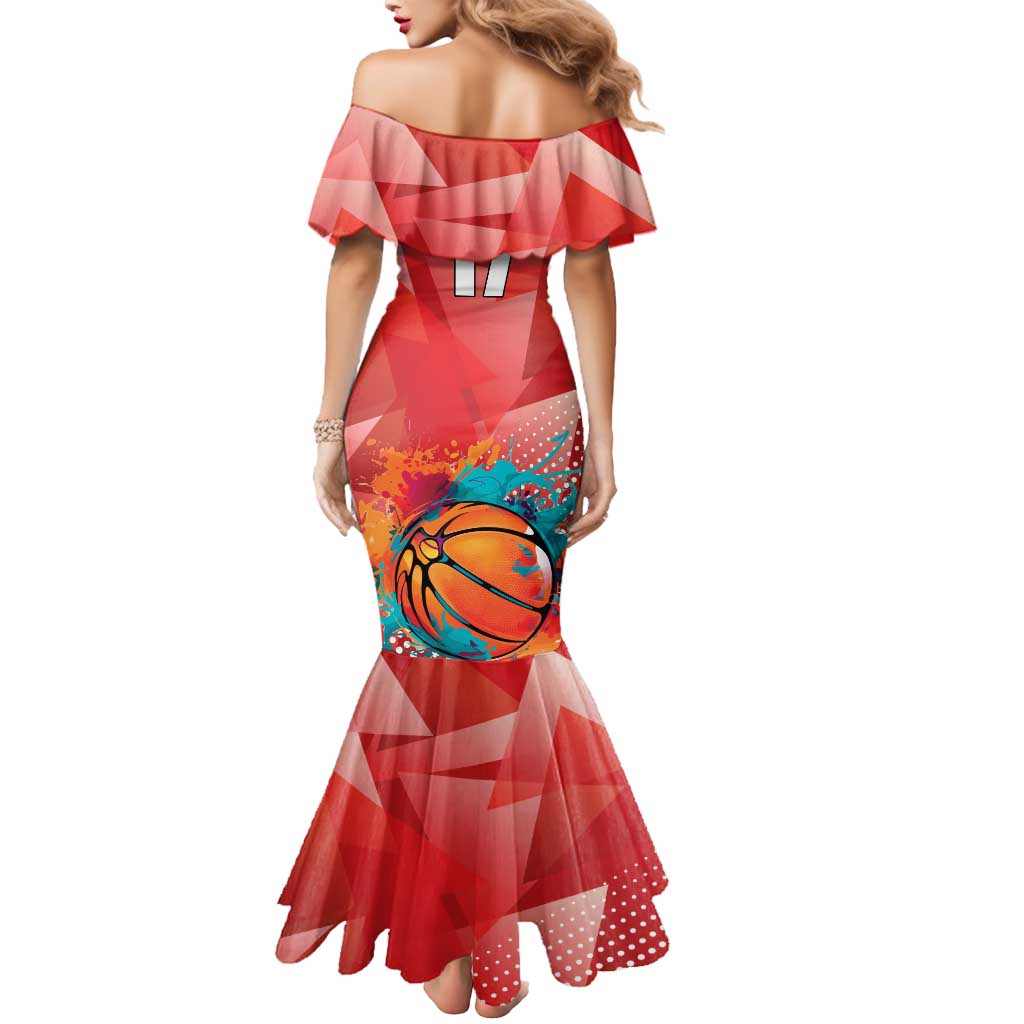 Custom Danmark Basketball Go Champions Mermaid Dress Sporty Style