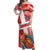 Custom Danmark Basketball Go Champions Off Shoulder Maxi Dress Sporty Style