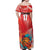 Custom Danmark Basketball Go Champions Off Shoulder Maxi Dress Sporty Style