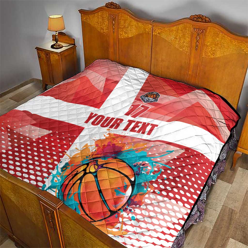 Custom Danmark Basketball Go Champions Quilt Sporty Style