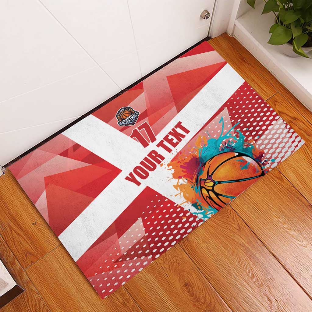 Custom Danmark Basketball Go Champions Rubber Doormat Sporty Style