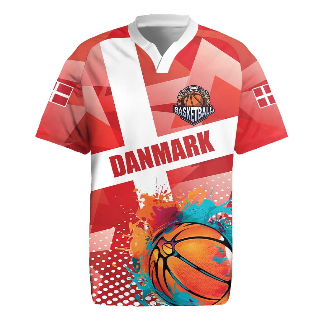 Custom Danmark Basketball Go Champions Rugby Jersey Sporty Style