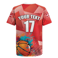 Custom Danmark Basketball Go Champions Rugby Jersey Sporty Style