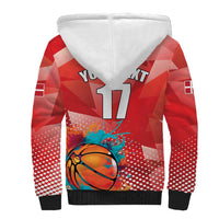 Custom Danmark Basketball Go Champions Sherpa Hoodie Sporty Style