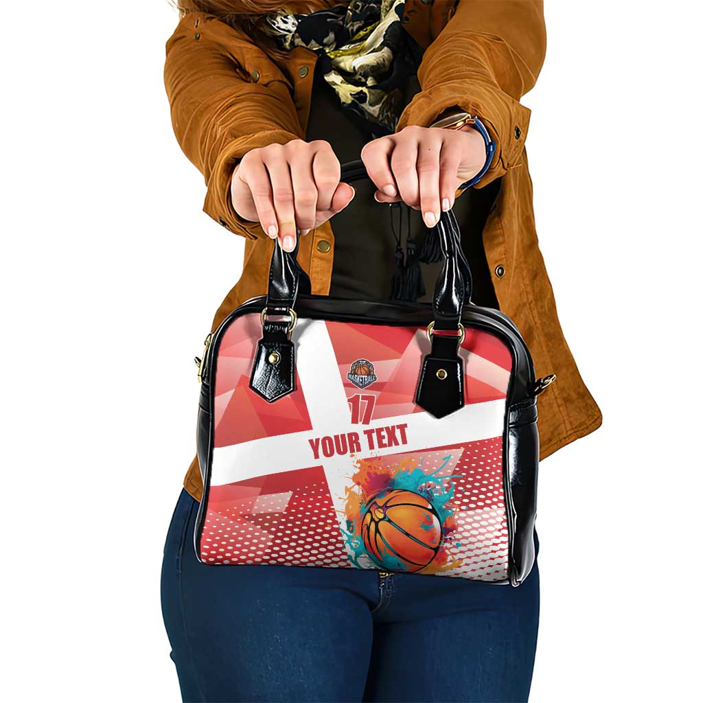 Custom Danmark Basketball Go Champions Shoulder Handbag Sporty Style