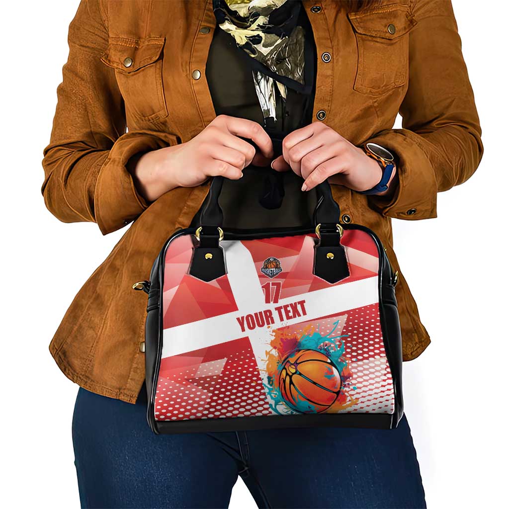 Custom Danmark Basketball Go Champions Shoulder Handbag Sporty Style