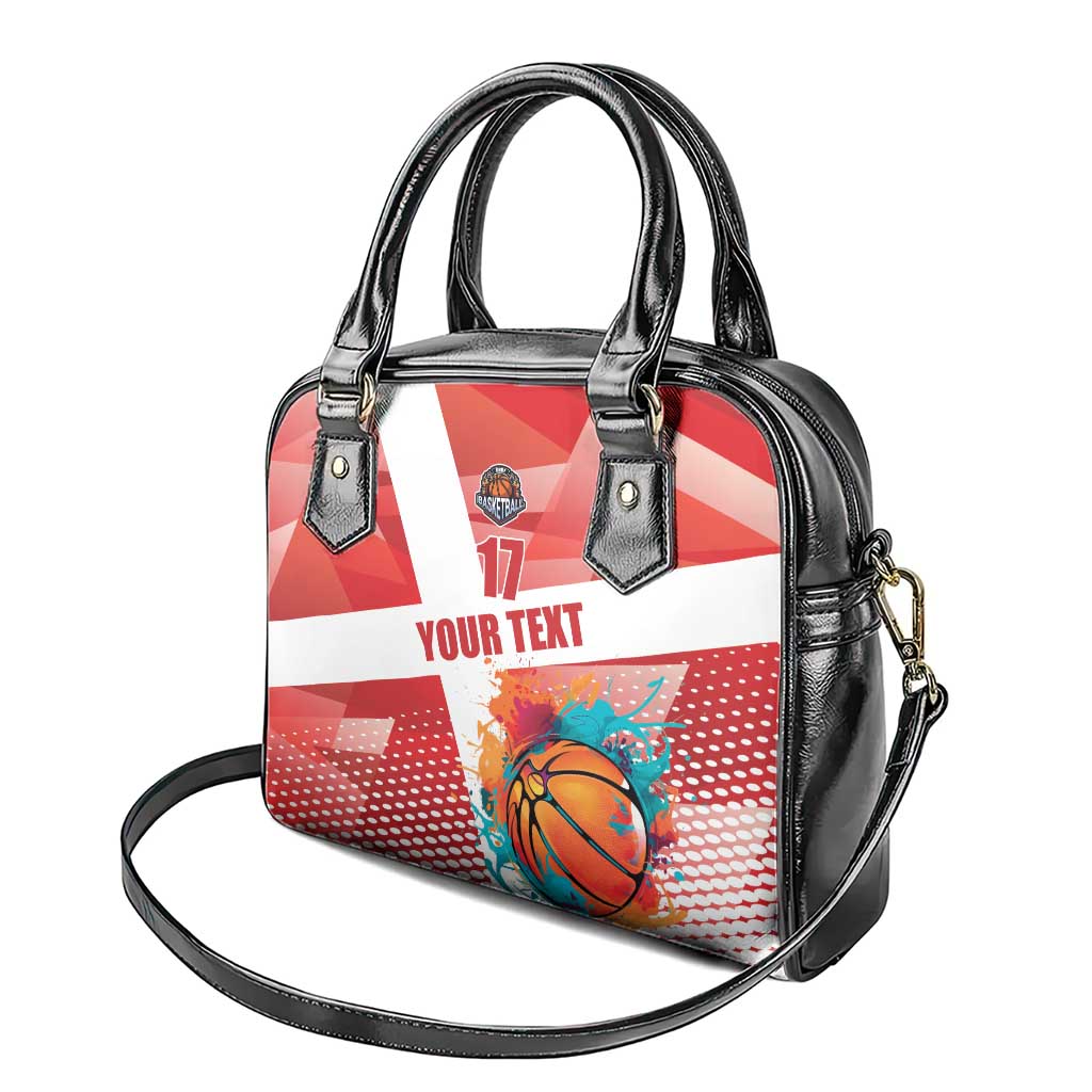 Custom Danmark Basketball Go Champions Shoulder Handbag Sporty Style