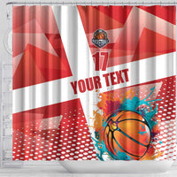 Custom Danmark Basketball Go Champions Shower Curtain Sporty Style
