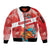 Custom Danmark Basketball Go Champions Sleeve Zip Bomber Jacket Sporty Style