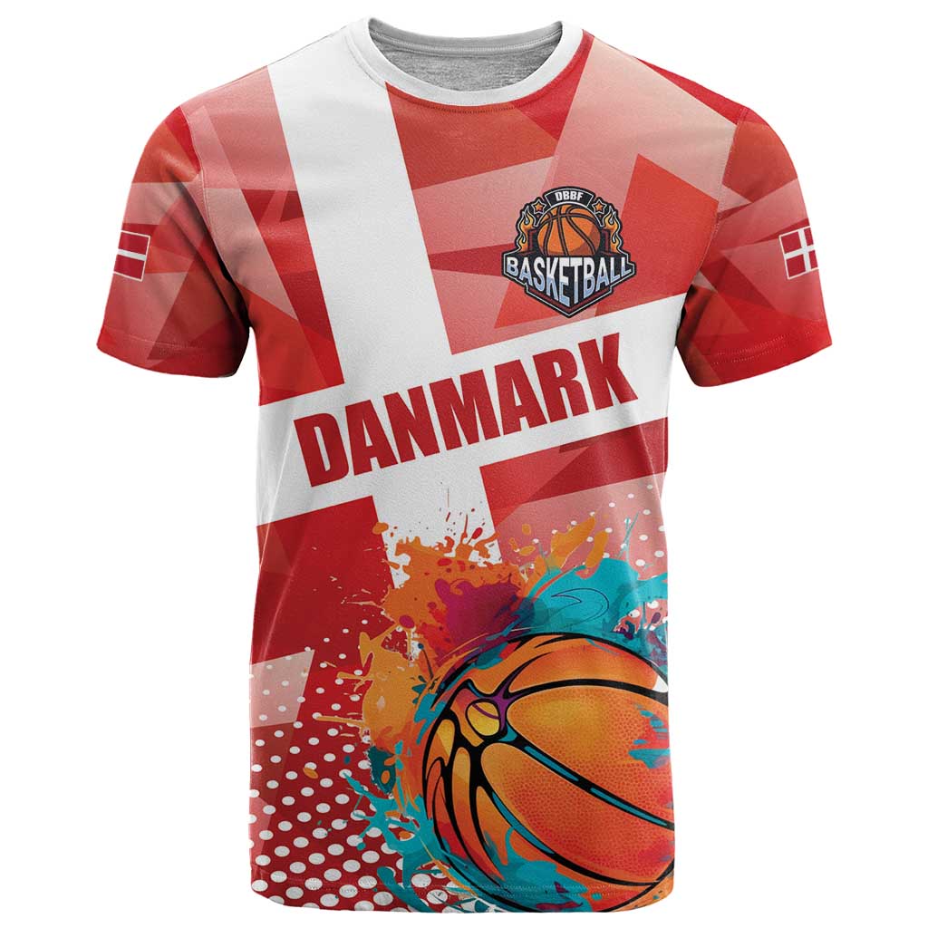 Custom Danmark Basketball Go Champions T Shirt Sporty Style
