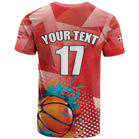 Custom Danmark Basketball Go Champions T Shirt Sporty Style