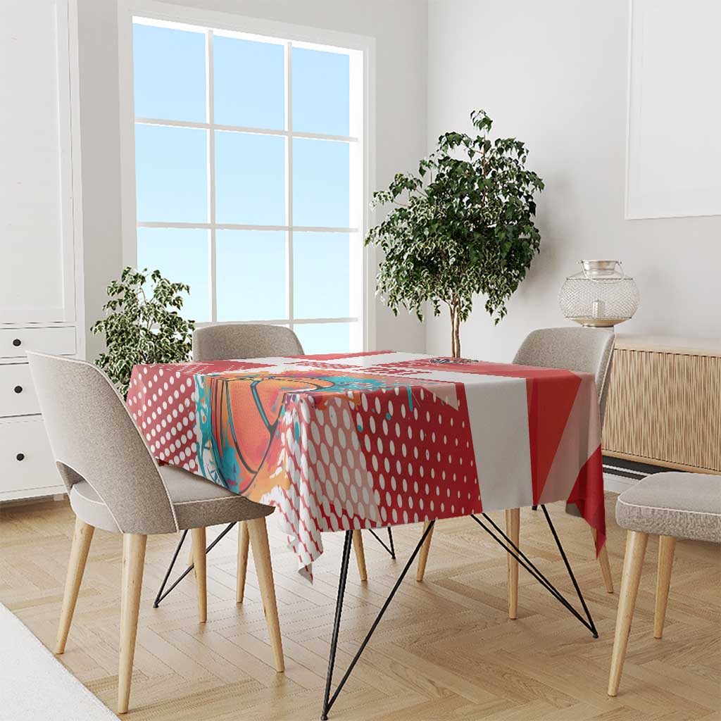 Custom Danmark Basketball Go Champions Tablecloth Sporty Style