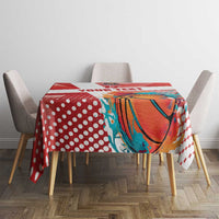 Custom Danmark Basketball Go Champions Tablecloth Sporty Style