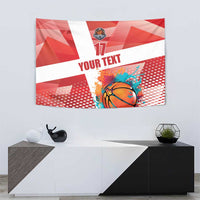 Custom Danmark Basketball Go Champions Tapestry Sporty Style