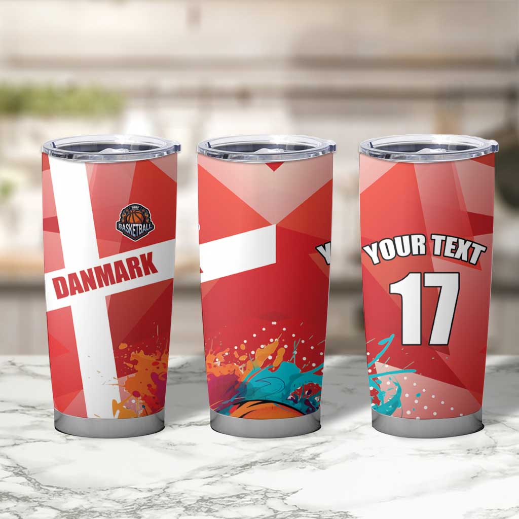 Custom Danmark Basketball Go Champions Tumbler Cup Sporty Style