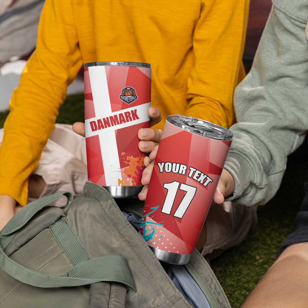 Custom Danmark Basketball Go Champions Tumbler Cup Sporty Style