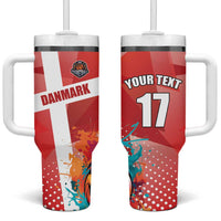 Custom Danmark Basketball Go Champions Tumbler With Handle Sporty Style