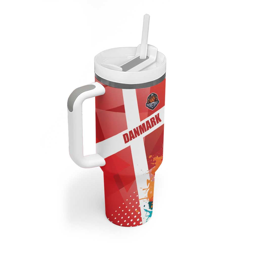 Custom Danmark Basketball Go Champions Tumbler With Handle Sporty Style