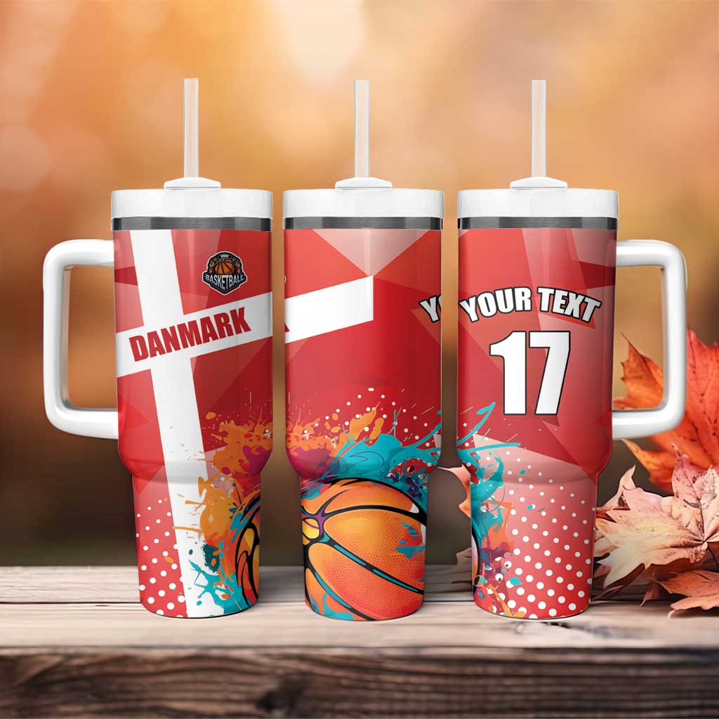 Custom Danmark Basketball Go Champions Tumbler With Handle Sporty Style