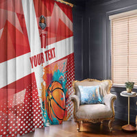 Custom Danmark Basketball Go Champions Window Curtain Sporty Style