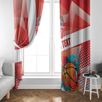 Custom Danmark Basketball Go Champions Window Curtain Sporty Style