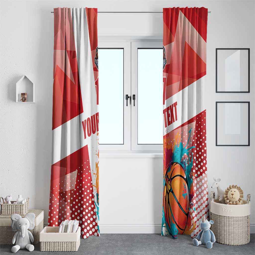 Custom Danmark Basketball Go Champions Window Curtain Sporty Style