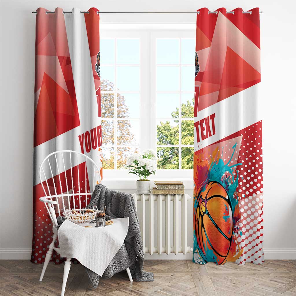 Custom Danmark Basketball Go Champions Window Curtain Sporty Style