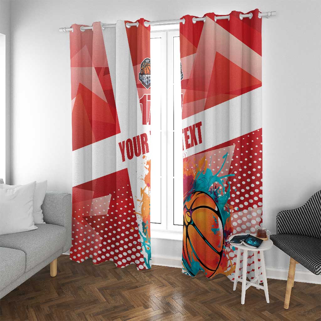 Custom Danmark Basketball Go Champions Window Curtain Sporty Style
