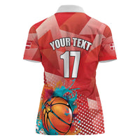 Custom Danmark Basketball Go Champions Women Polo Shirt Sporty Style