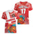 Custom Danmark Basketball Go Champions Women V-Neck T-Shirt Sporty Style