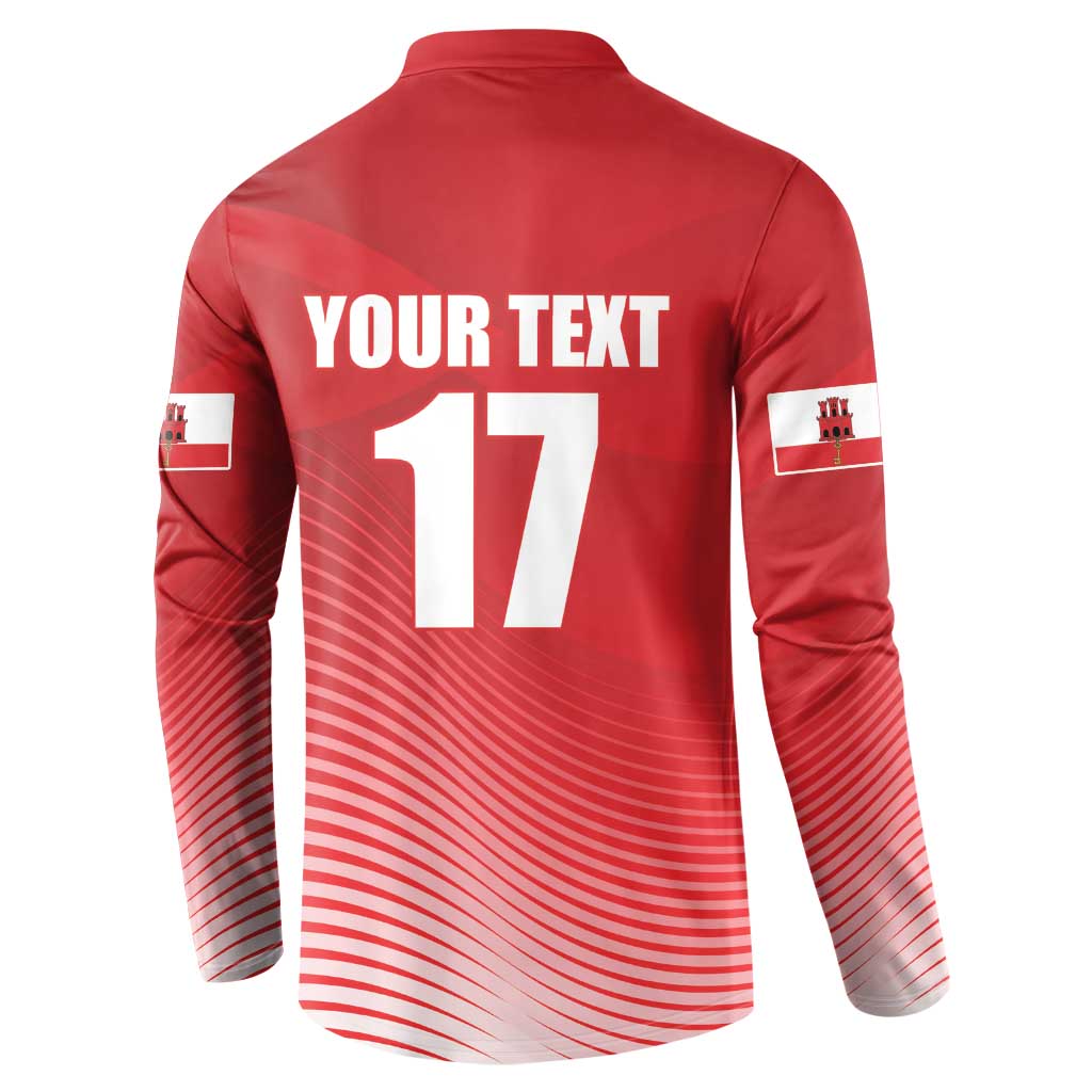 Custom Gibraltar We are Champions Button Sweatshirt Sporty Style