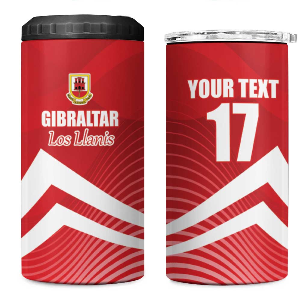 Custom Gibraltar We are Champions 4 in 1 Can Cooler Tumbler Sporty Style