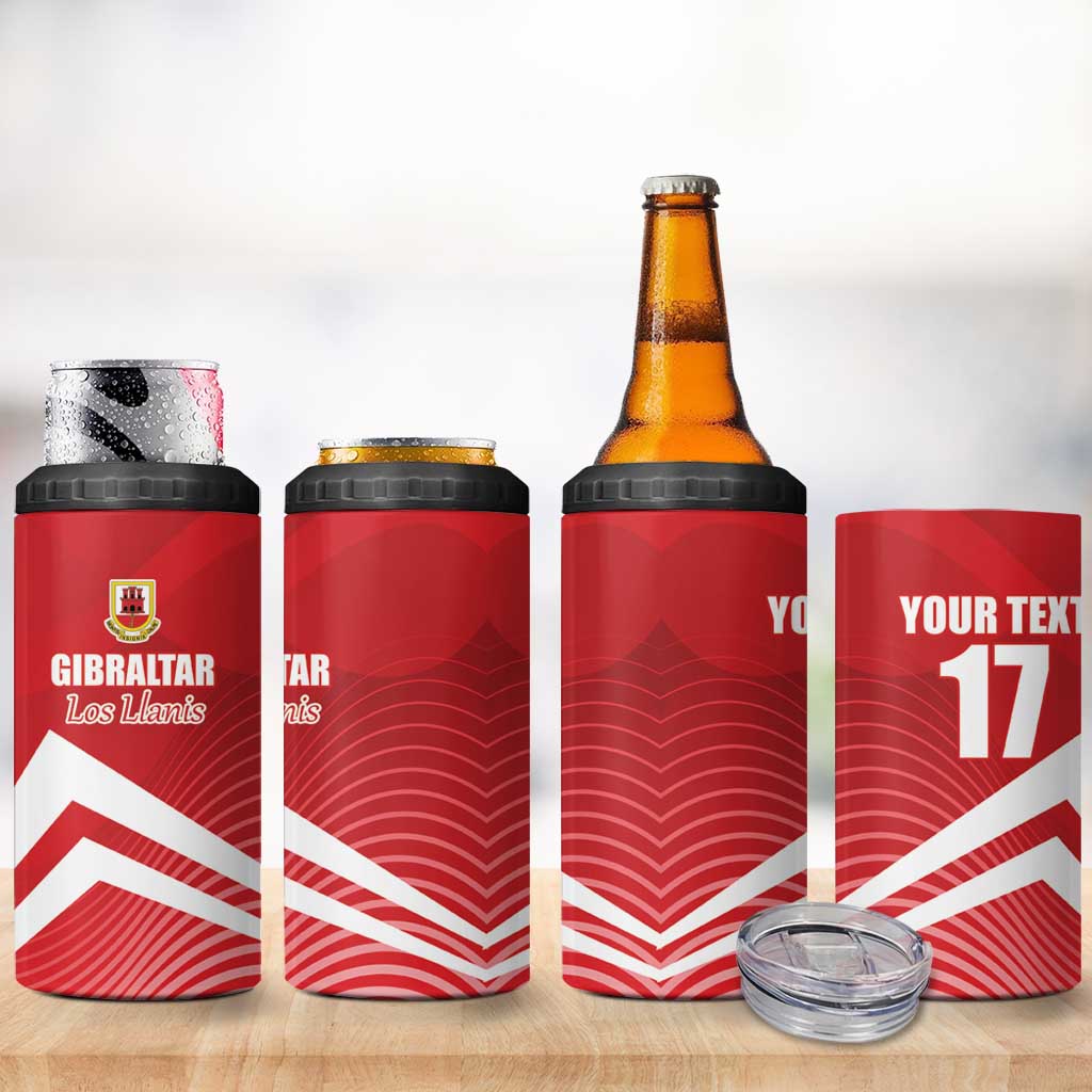 Custom Gibraltar We are Champions 4 in 1 Can Cooler Tumbler Sporty Style