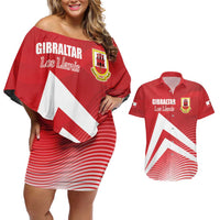 Custom Gibraltar We are Champions Couples Matching Off Shoulder Short Dress and Hawaiian Shirt Sporty Style
