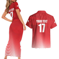 Custom Gibraltar We are Champions Couples Matching Short Sleeve Bodycon Dress and Hawaiian Shirt Sporty Style