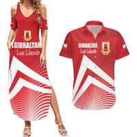 Custom Gibraltar We are Champions Couples Matching Summer Maxi Dress and Hawaiian Shirt Sporty Style