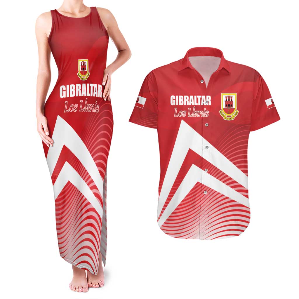 Custom Gibraltar We are Champions Couples Matching Tank Maxi Dress and Hawaiian Shirt Sporty Style