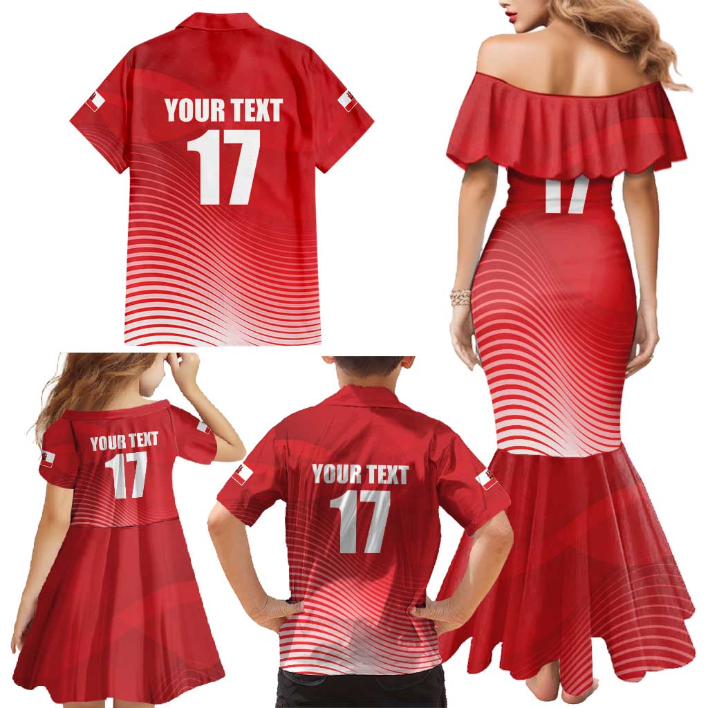 Custom Gibraltar We are Champions Family Matching Mermaid Dress and Hawaiian Shirt Sporty Style
