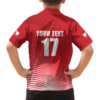 Custom Gibraltar We are Champions Family Matching Off The Shoulder Long Sleeve Dress and Hawaiian Shirt Sporty Style